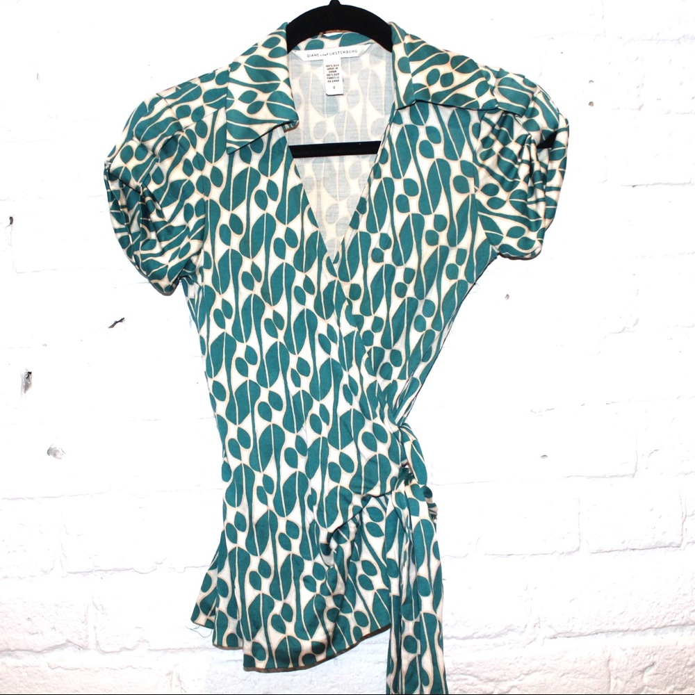 Diane von Furstenberg Silk Wrap Top